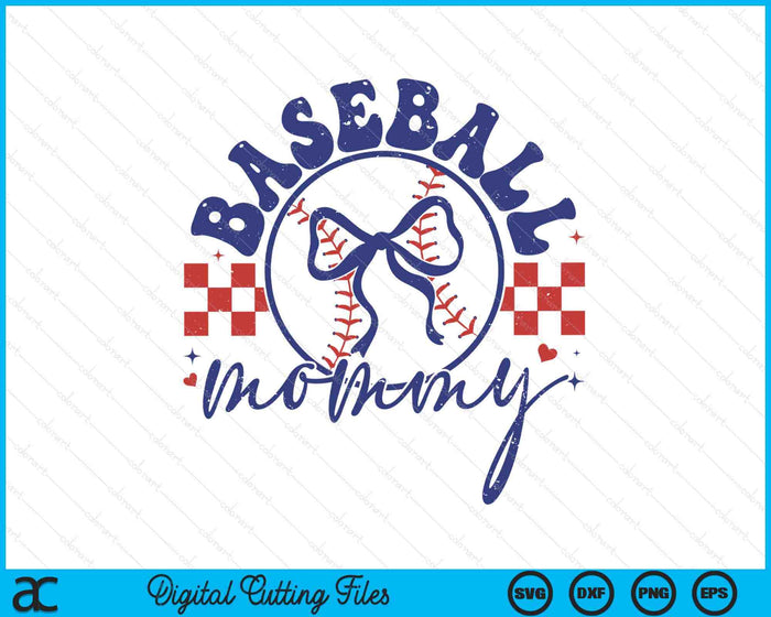 Baseball Mommy Coquette Bow Mother's Day SVG PNG Digital Printable Files