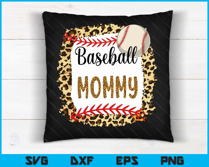 Baseball Mommy Leopard Baseball Mommy For Mother's Day SVG PNG Digital Cutting Files