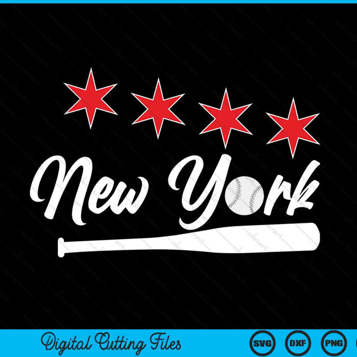 Baseball New York Lover Cute New York Baseball Bat American SVG PNG Digital Cutting Files