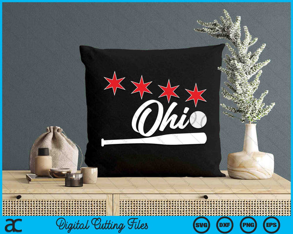 Baseball Ohio Lover Cute Ohio Baseball Bat American SVG PNG Digital Cutting Files