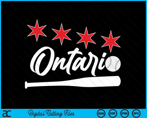 Baseball Ontario Lover Cute Ontario Baseball Bat American SVG PNG Digital Cutting Files