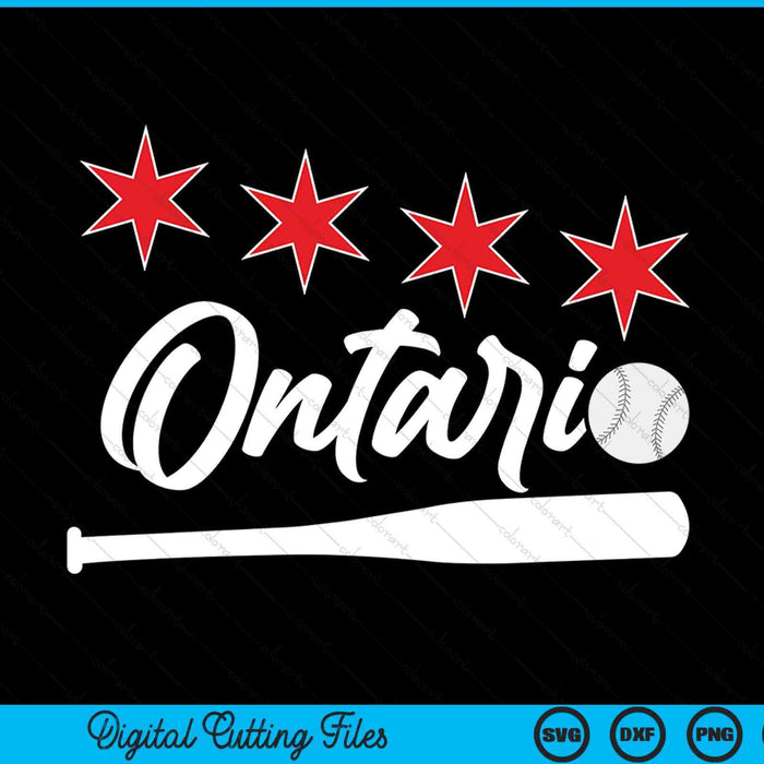Baseball Ontario Lover Cute Ontario Baseball Bat American SVG PNG Digital Cutting Files