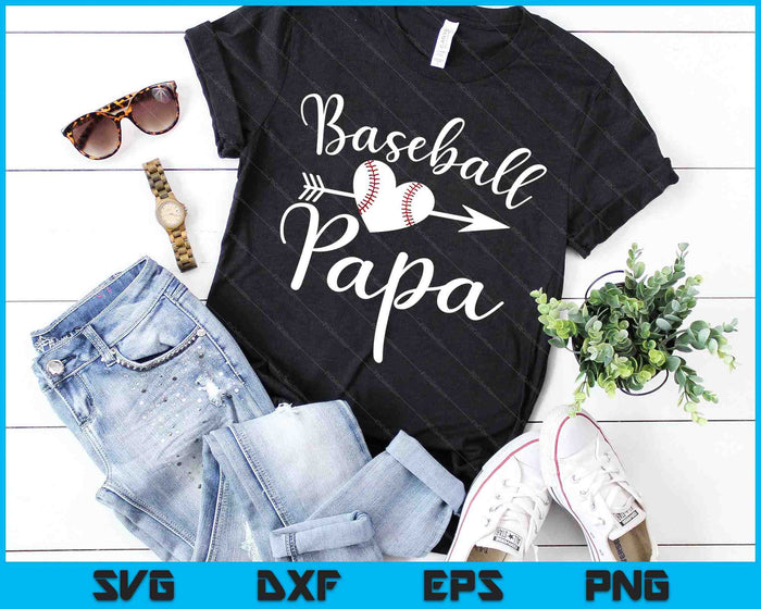 Baseball Papa SVG PNG Digital Cutting Files