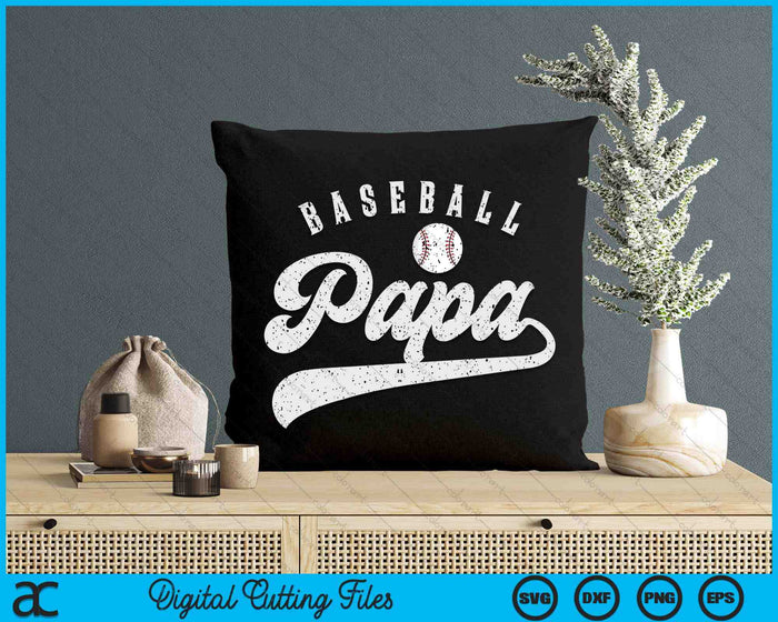 Baseball Papa SVG PNG Digital Printable Files