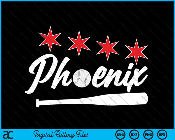 Baseball Phoenix Lover Cute Phoenix Baseball Bat American SVG PNG Digital Cutting Files
