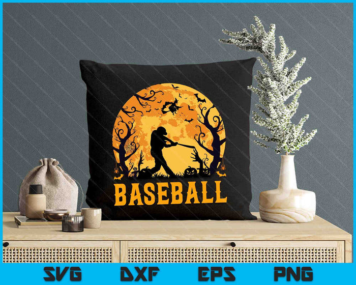 Baseball Player Halloween Spooky Baseball Lover Halloween SVG PNG Digital Cutting Files