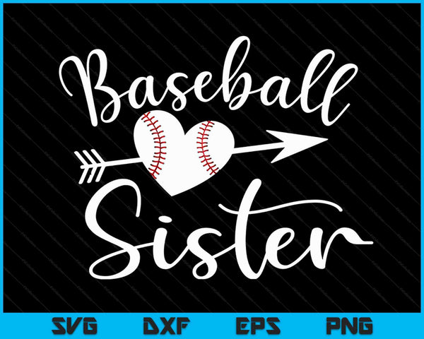 Baseball Sister SVG PNG Digital Cutting Files