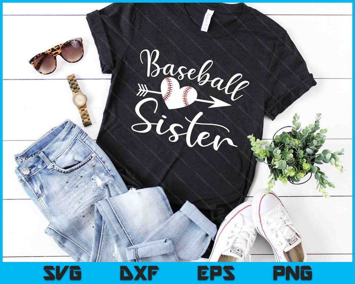 Baseball Sister SVG PNG Digital Cutting Files