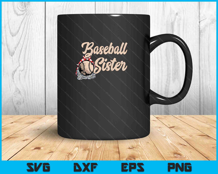 Hermana de béisbol SVG PNG cortando archivos imprimibles