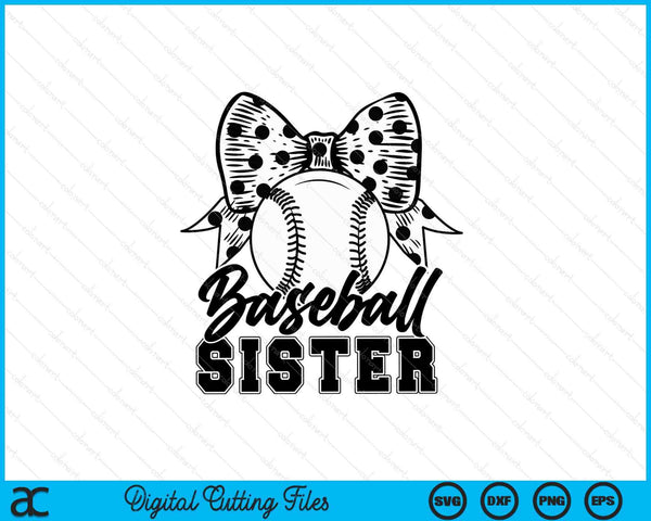 Baseball sister game day Mother's Day SVG cut file