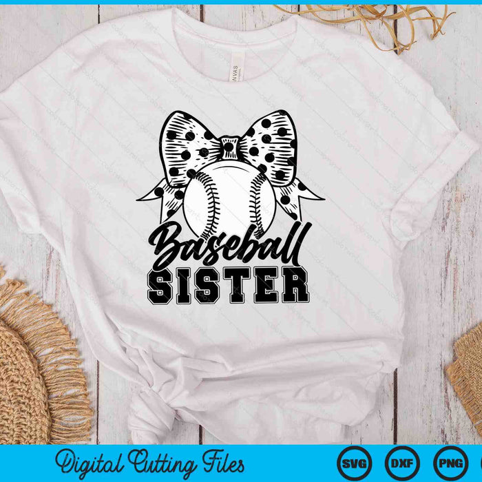 Baseball Sister Game Day Mother's Day SVG PNG Digital Printable Files