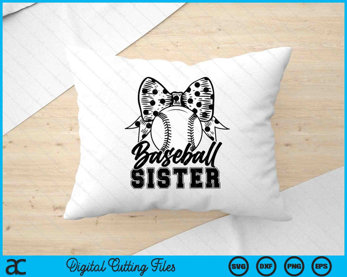 Baseball Sister Game Day Mother's Day SVG PNG Digital Printable Files