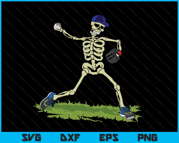 Baseball Skeleton Halloween SVG PNG Digital Cutting Files