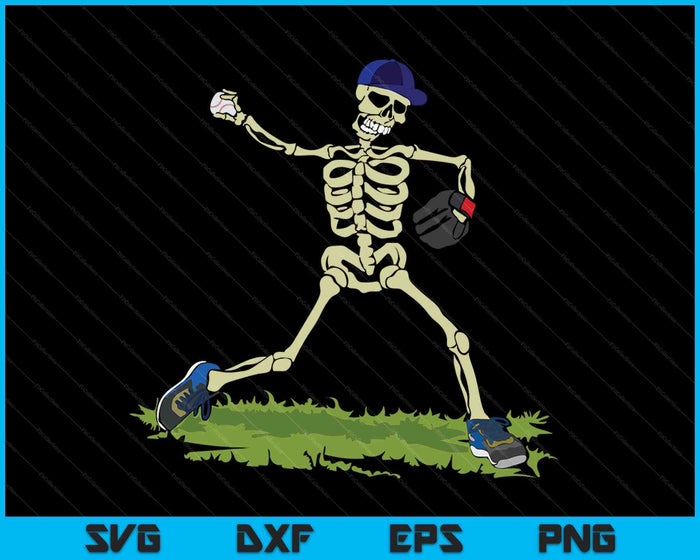 Baseball Skeleton Halloween SVG PNG Digital Cutting Files