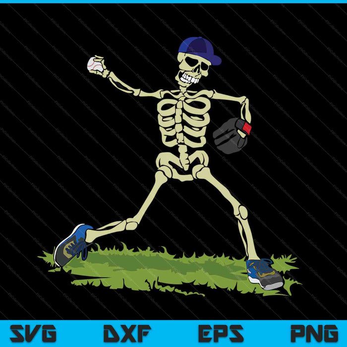 Baseball Skeleton Halloween SVG PNG Digital Cutting Files