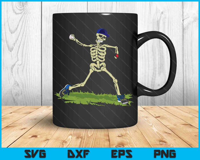 Baseball Skeleton Halloween SVG PNG Digital Cutting Files