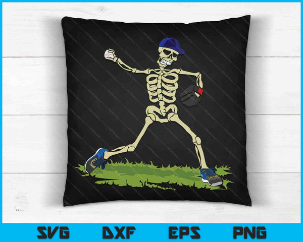 Baseball Skeleton Halloween SVG PNG Digital Cutting Files