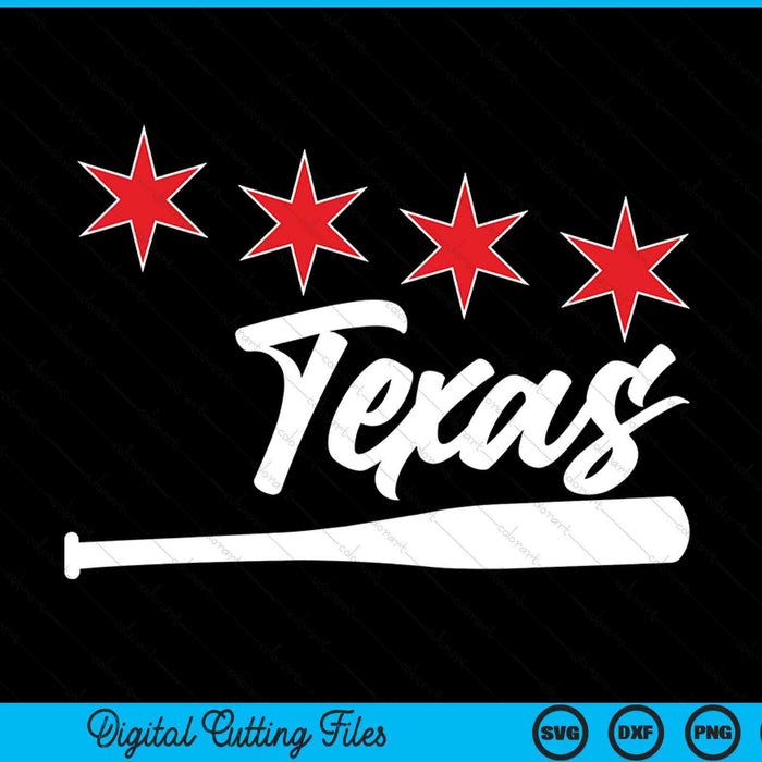 Honkbal Texas minnaar schattig Texas honkbalknuppel Amerikaanse SVG PNG digitale snijden-bestanden 