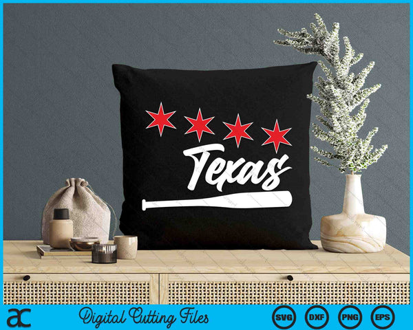 Baseball Texas Lover Cute Texas Baseball Bat American SVG PNG Digital Cutting Files