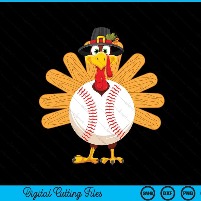 Baseball turkey Thanksgiving for SVG cut file