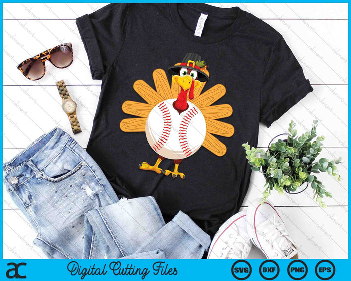 Baseball Turkey Thanksgiving For Boys Toddlers SVG PNG Digital Cutting File