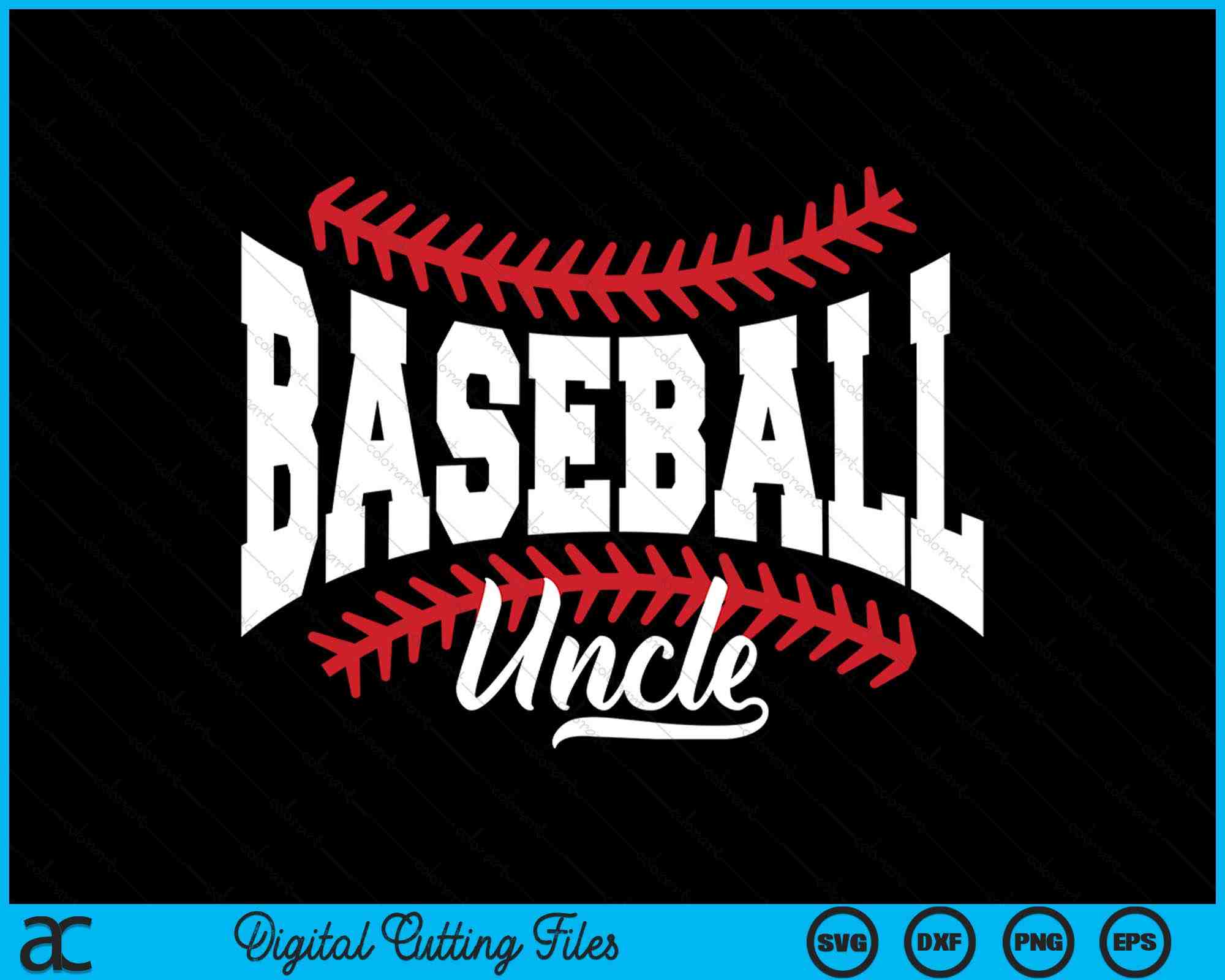 Uncle Baseball Baseball Uncle SVG PNG Digital Printable Files – creativeusarts