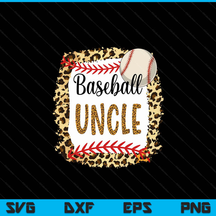 Baseball Uncle Leopard Baseball Uncle For Father's Day SVG PNG Digital Cutting Files