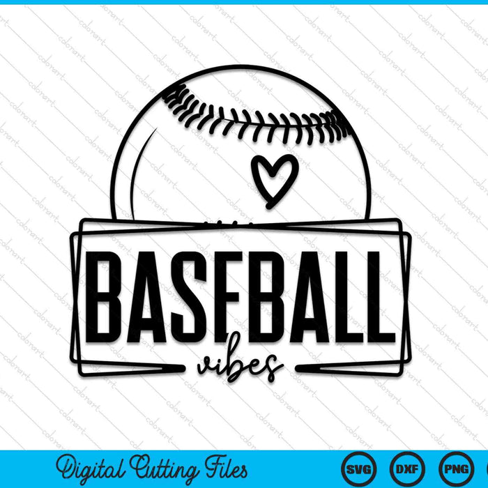 Baseball vibes game day sports SVG cut file