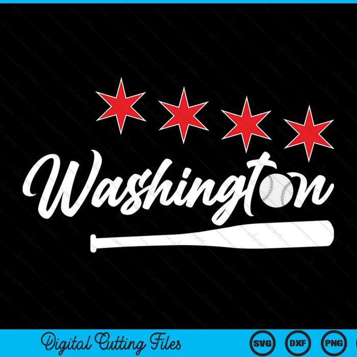 Baseball Washington lover cute Washington baseball bat American SVG cut file