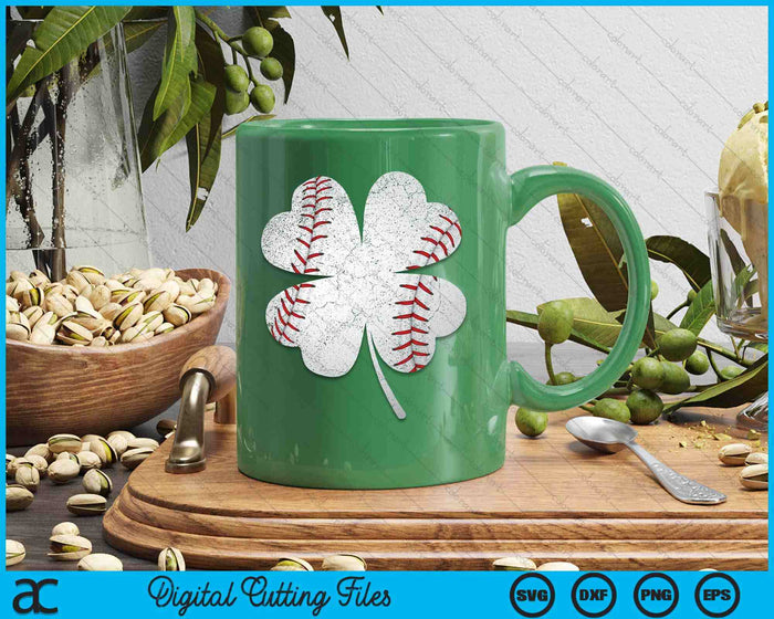 Baseball St Patricks Day Boys Girls Shamrock Green SVG PNG Digital Printable Files