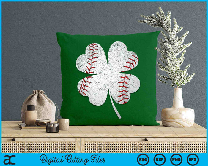 Baseball St Patricks Day Boys Girls Shamrock Green SVG PNG Digital Printable Files