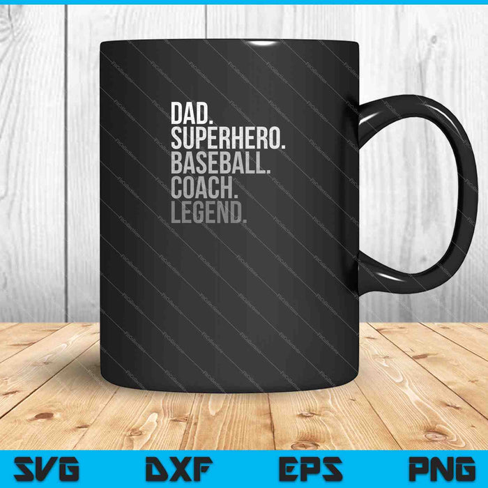 Entrenador de béisbol papá SVG PNG Cortar archivos imprimibles