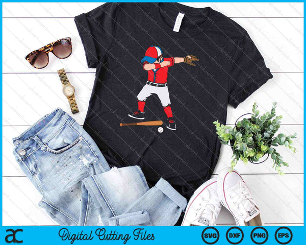 Jugador de béisbol Atleta deportivo Dabbing Jugador de béisbol SVG PNG Cortando archivos imprimibles - on a t-shirt