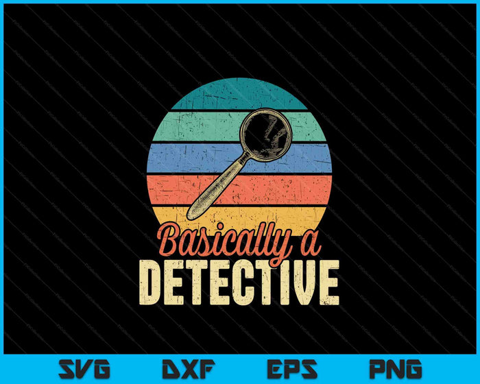 Eigenlijk een detective-onderzoeker-inspecteur die SVG PNG digitale snijbestanden bespioneert