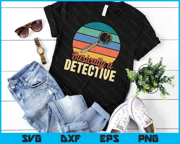 Eigenlijk een detective-onderzoeker-inspecteur die SVG PNG digitale snijbestanden bespioneert