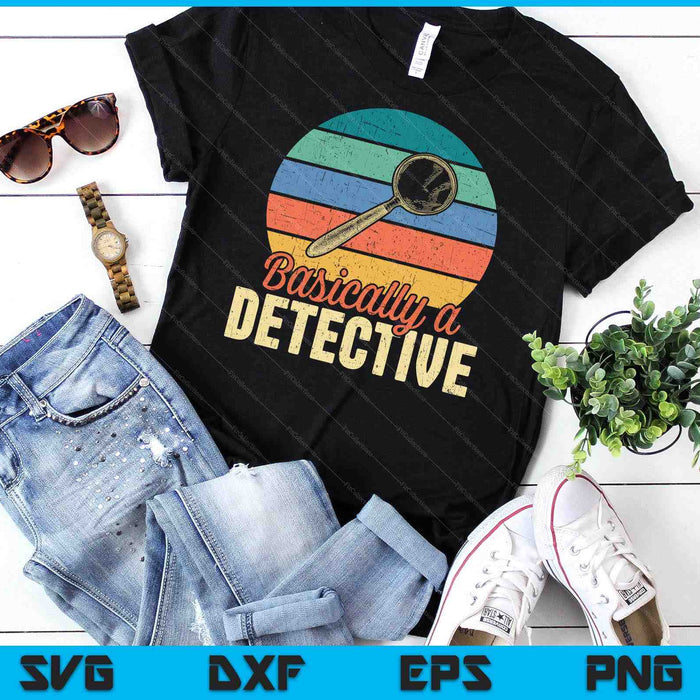 Eigenlijk een detective-onderzoeker-inspecteur die SVG PNG digitale snijbestanden bespioneert