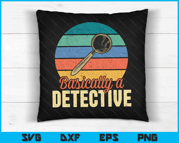 Eigenlijk een detective-onderzoeker-inspecteur die SVG PNG digitale snijbestanden bespioneert