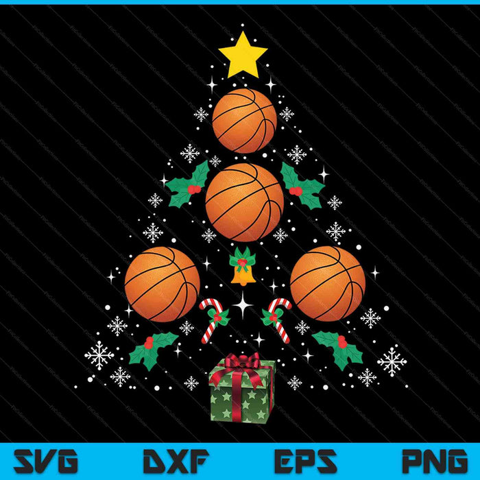 Basketball Christmas tree basketball SVG cut file