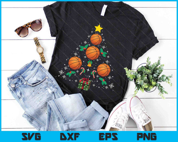 Basketball Christmas Tree Christmas Basketball SVG PNG Digital Cutting Files
