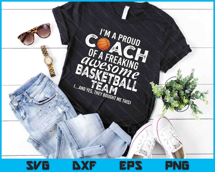 Basketball Coach Funny Thank You Appreciation Gift SVG PNG Digital Cutting Files