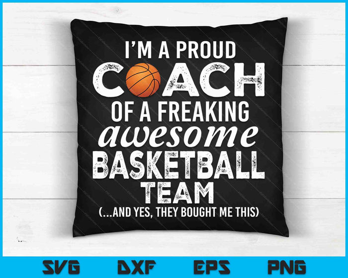 Basketball Coach Funny Thank You Appreciation Gift SVG PNG Digital Cutting Files