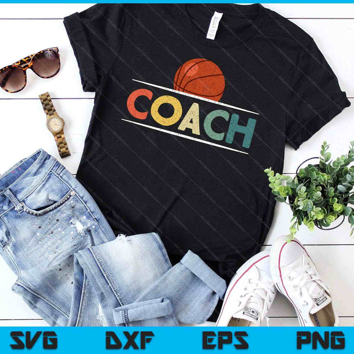 Basketbal Coach geschenken Vintage bal Coaching SVG PNG digitale snijbestanden