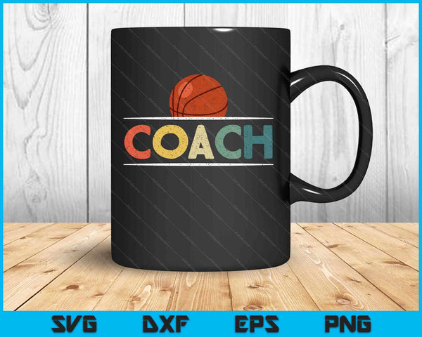 Basketball Coach Gifts Vintage Ball Coaching SVG PNG Digital Cutting Files