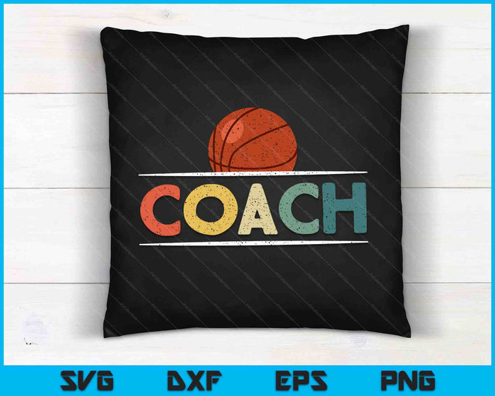 Basketball Coach Gifts Vintage Ball Coaching SVG PNG Digital Cutting Files