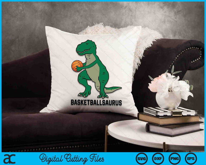 Basketbal dinosaurus basketbal jongen Kids basketbal Basketballsaurus SVG PNG digitale snijden bestanden