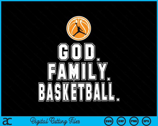 Basketball family God player Christian SVG cut file