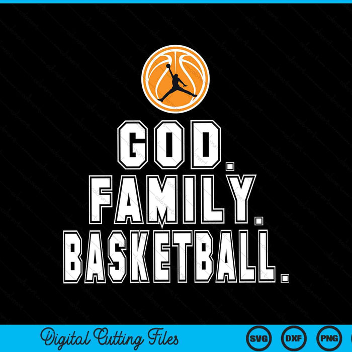 Basketball family God player Christian SVG cut file