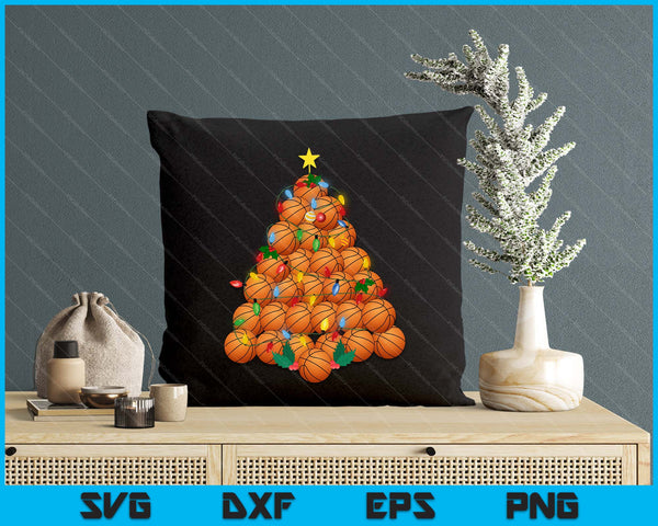 Basketball Football Christmas Tree Xmas Pajamas Player Coach SVG PNG Digital Printable Files