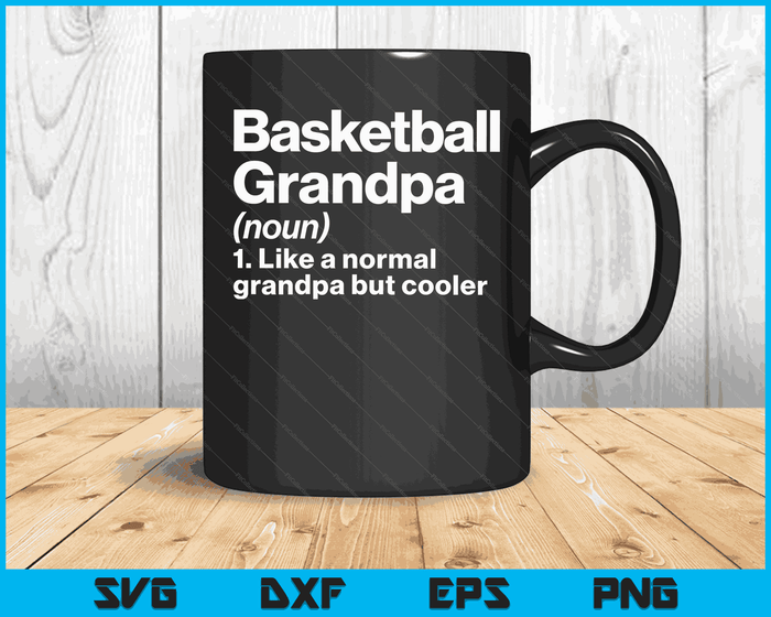 Basketbal opa definitie grappige & brutale sport SVG PNG digitale afdrukbare bestanden