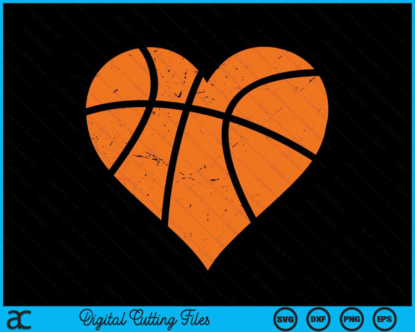 Basketball Heart Love Valentines Day Basketball Player SVG PNG Digital Cutting Files